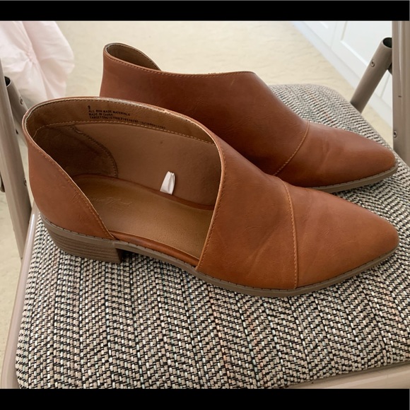 cognac cutout booties